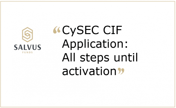 CySEC CIF Application: All steps until activation - SALVUS Funds