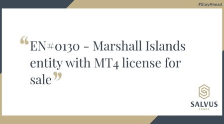 EN#0130 – Marshall Islands entity with MT4 license for sale