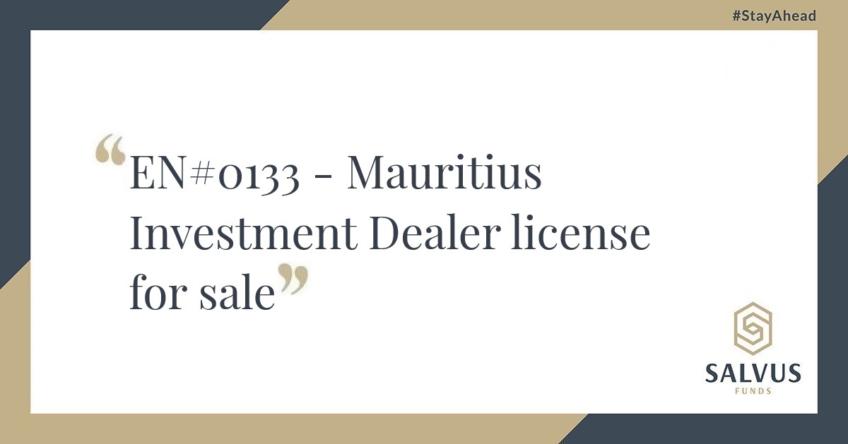 Mauritius Investment Dealer license for sale