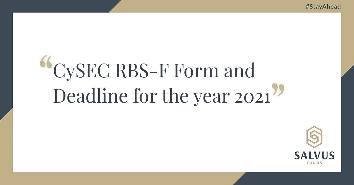 CySEC RBS-F form and deadline for CIF AIFM UCITS