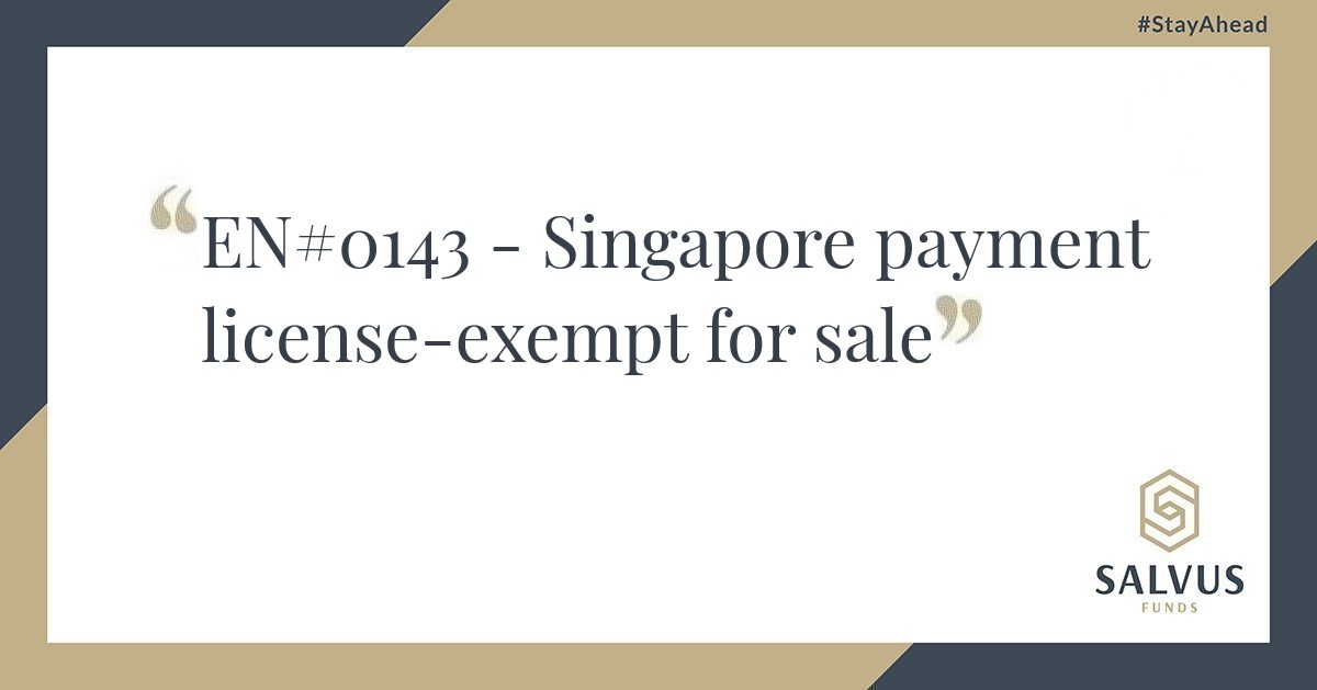 Singapore payment license