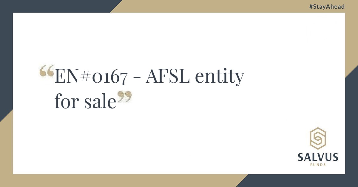 AFSL entity for sale
