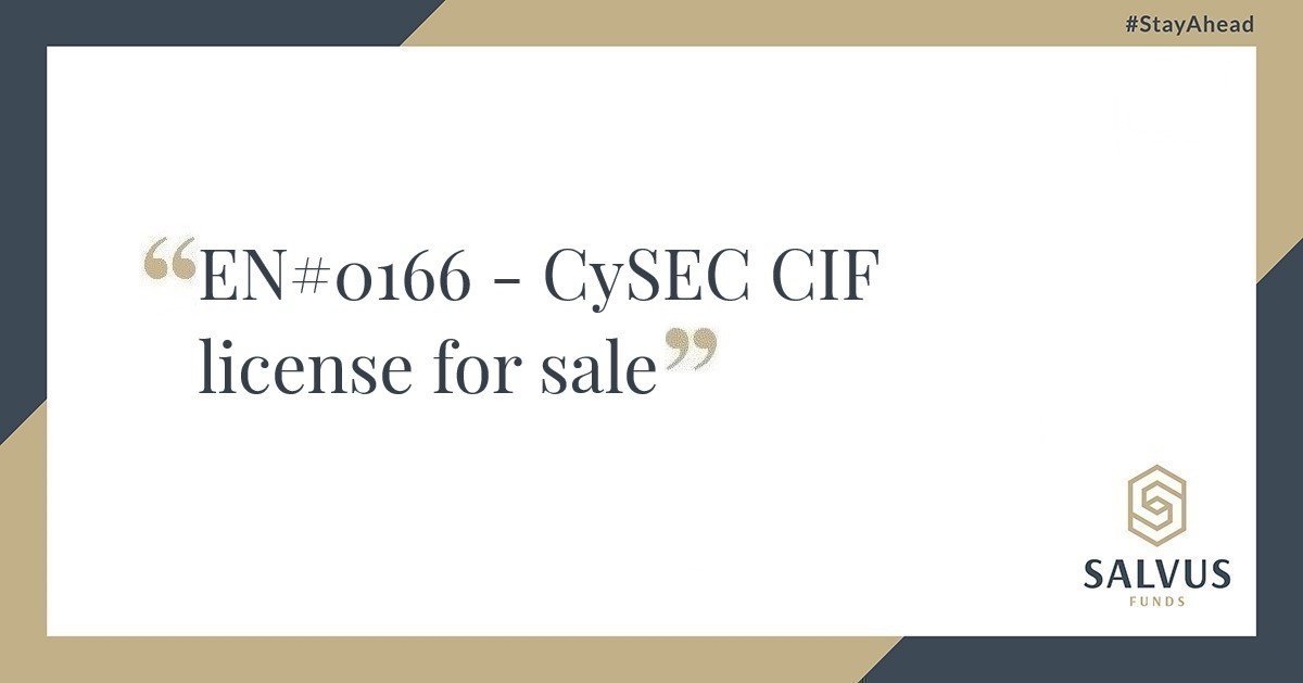 CySEC CIF license for sale