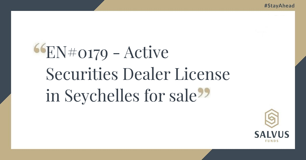 Active securities dealer license sale