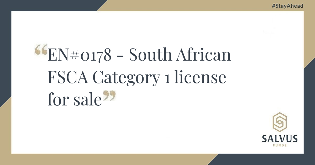 Category 1 license for sale