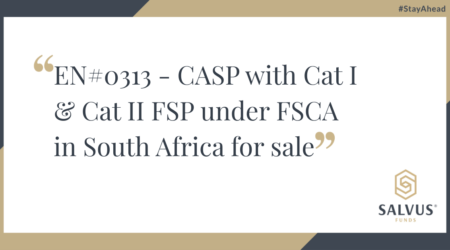 EN#0313 – CASP with Category I and Category II FSCA-licensed Financial Services Provider for sale in South Africa by SALVUS Funds