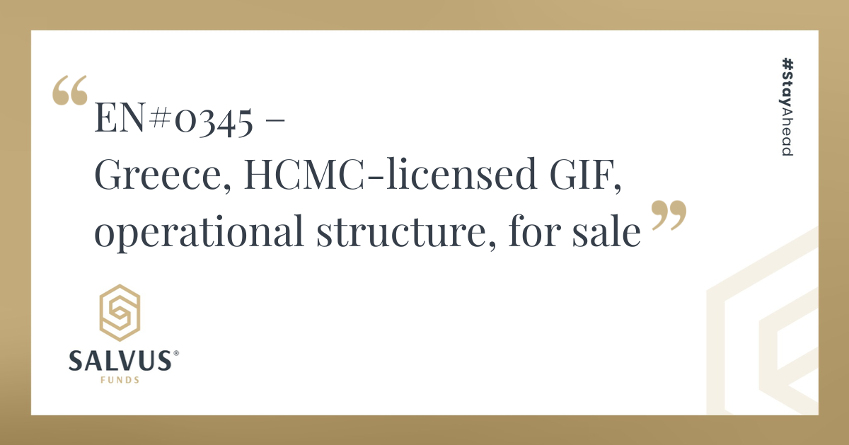 EN#0345 – Greece, HCMC-licensed GIF, operational structure, for sale