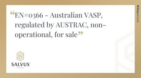 EN#0366 - Australian VASP, regulated by AUSTRAC, non-operational, for sale