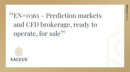 EN#0365 – Prediction markets and CFD brokerage company for sale, ready-to-operate Saint Lucia entity by SALVUS Funds.