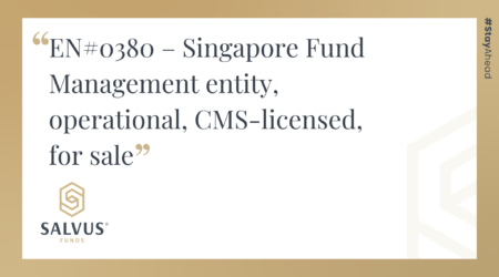 Singapore Fund Management entity, operational, CMS-licensed, for sale