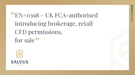 EN#0398 – UK FCA-authorized introducing brokerage, retail CFD permissions, for sale